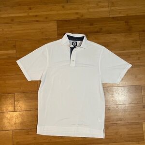 White Foot Joy Sports Polo